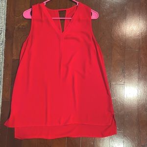 TJ Maxx Hot Red Sleeveless Blouse with Keyhole back